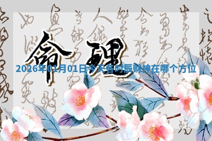 2026年01月01日今天各时辰财神在哪个方位 2026年01月01日今天各时辰财神在哪个方位
