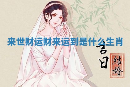 来世财运 财来运到是什么生肖